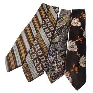 Vintage Neckties Assorted Lot Floral Striped 70's